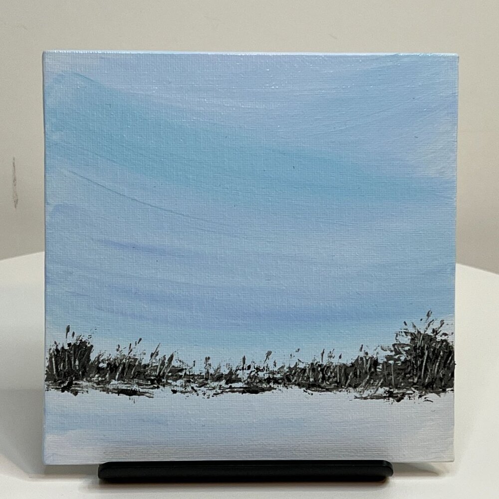 On A Winter Day - 6" x 6" Original Acrylic Painting
